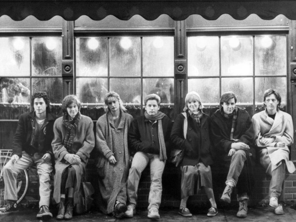 <em>St. Elmo's Fire</em> cast members Rob Lowe, Ally Sheedy, Demi Moore, Emilio Estevez, Mare Winningham, Judd Nelson and Andrew McCarthy.