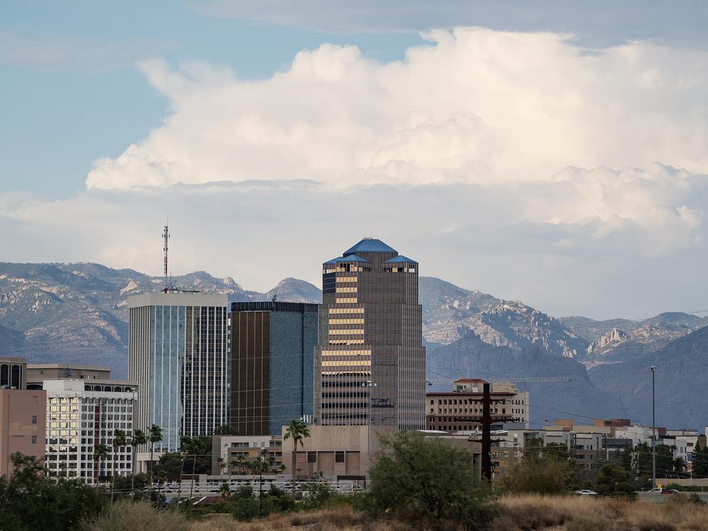 The skyline of downtown Tucson was ominous during a heat wave last summer. 2023 was one of the hottest years ever recorded in Arizona. 