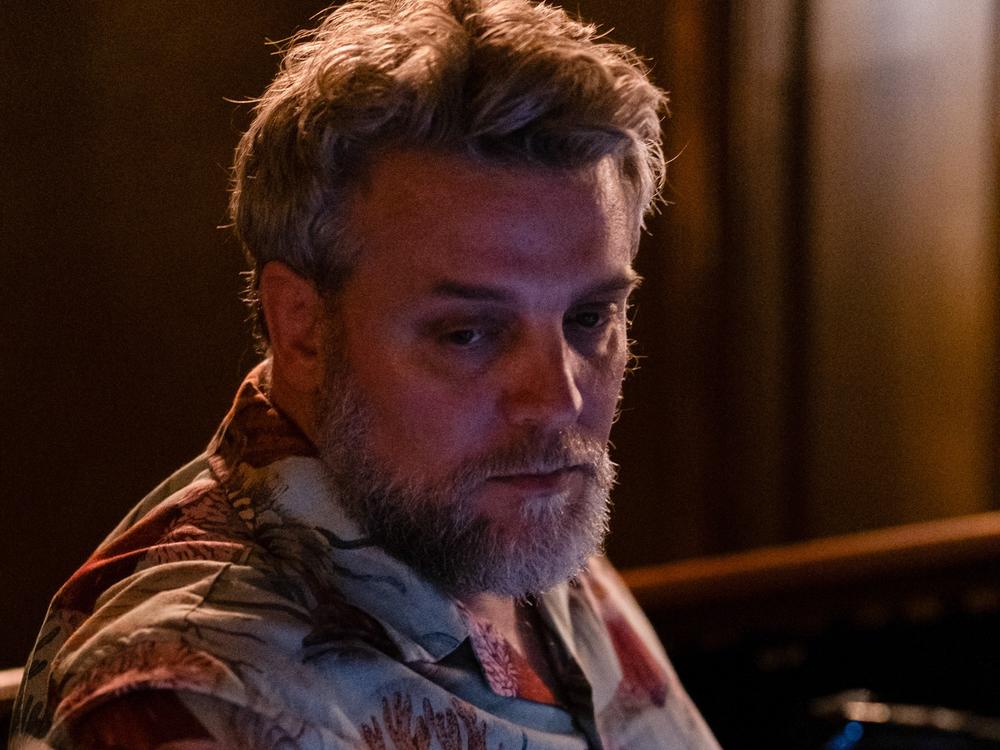 Broadway musical <em>Illinoise</em>’s sound mixer and designer Garth MacAleavy does his preparation for the evening show at the St. James Theatre in New York, on Wednesday, June 12, 2024.