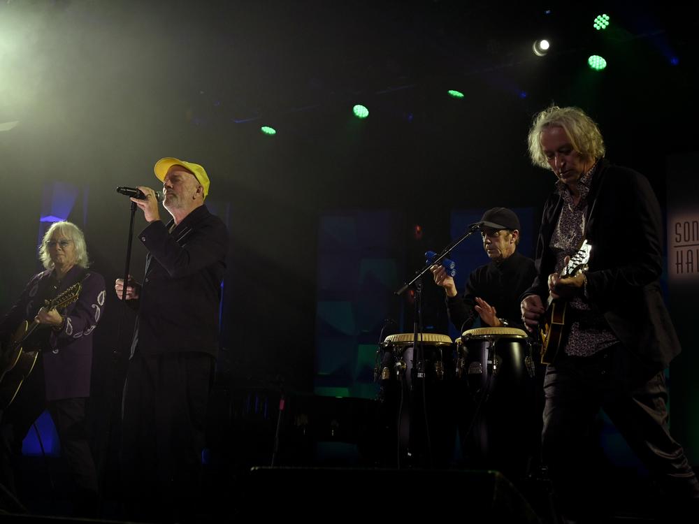 The four original members of R.E.M. — Mike Mills, Michael Stipe, Bill Berry and Peter Bucks — reunited and performed at the 2024 Songwriters Hall of Fame induction ceremony. 