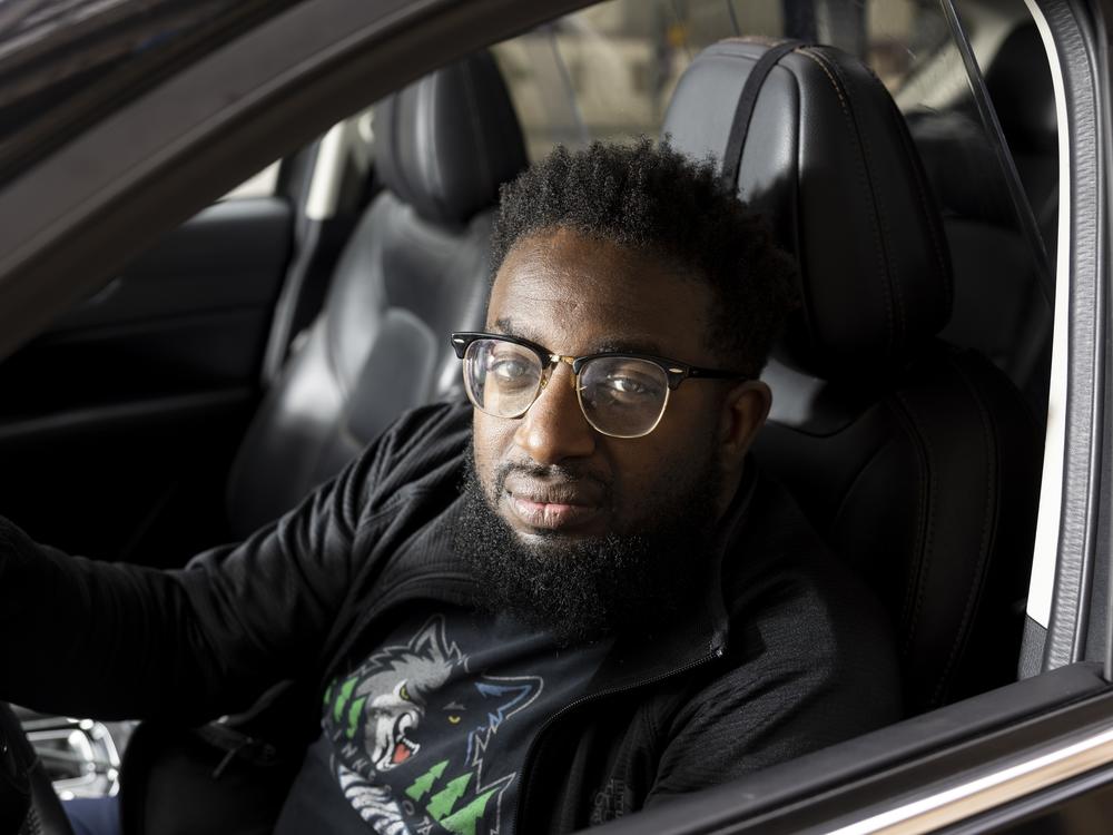 Matthew McGlory, a rideshare driver and active member of MULDA, in downtown Minneapolis on May 26. McGlory says drivers in other states have been watching Minnesota, waiting to see what happened.