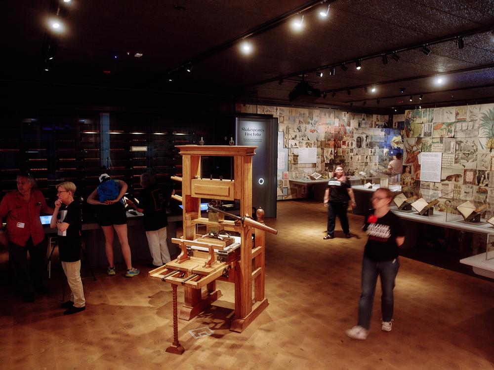 The new main exhibition hall at the Folger Shakespeare Library in Washington, D.C.,  on June 14, 2024.   