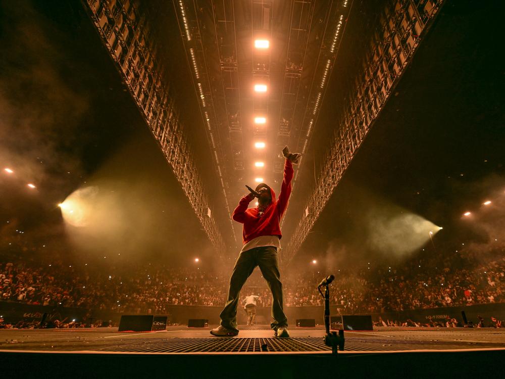 Kendrick Lamar performs during 