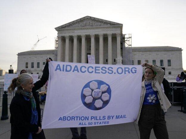 Pro-abortion rights activist rally in front of the US Supreme Court on March 26, 2024, in Washington, DC. 