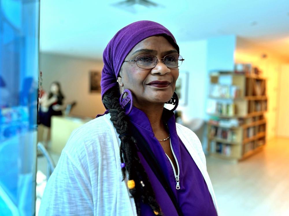  Lorraine Morland takes art, drumming and choir classes at GenSpace. She also likes to sit in the library space and read. 