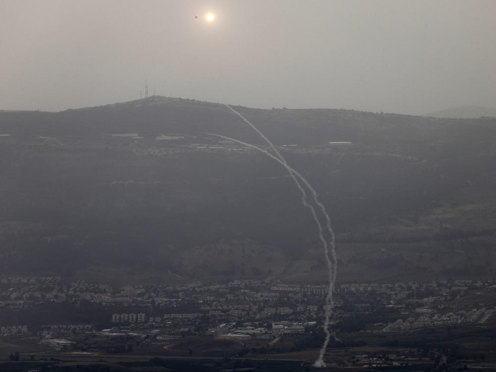 Israel's Iron Dome launches to intercept rockets fired from Lebanon in May. Air defense 