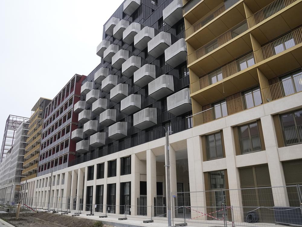 The Olympic Village pictured in Saint-Denis in December. After the Games, it will become home to some 6,000 full-time residents.