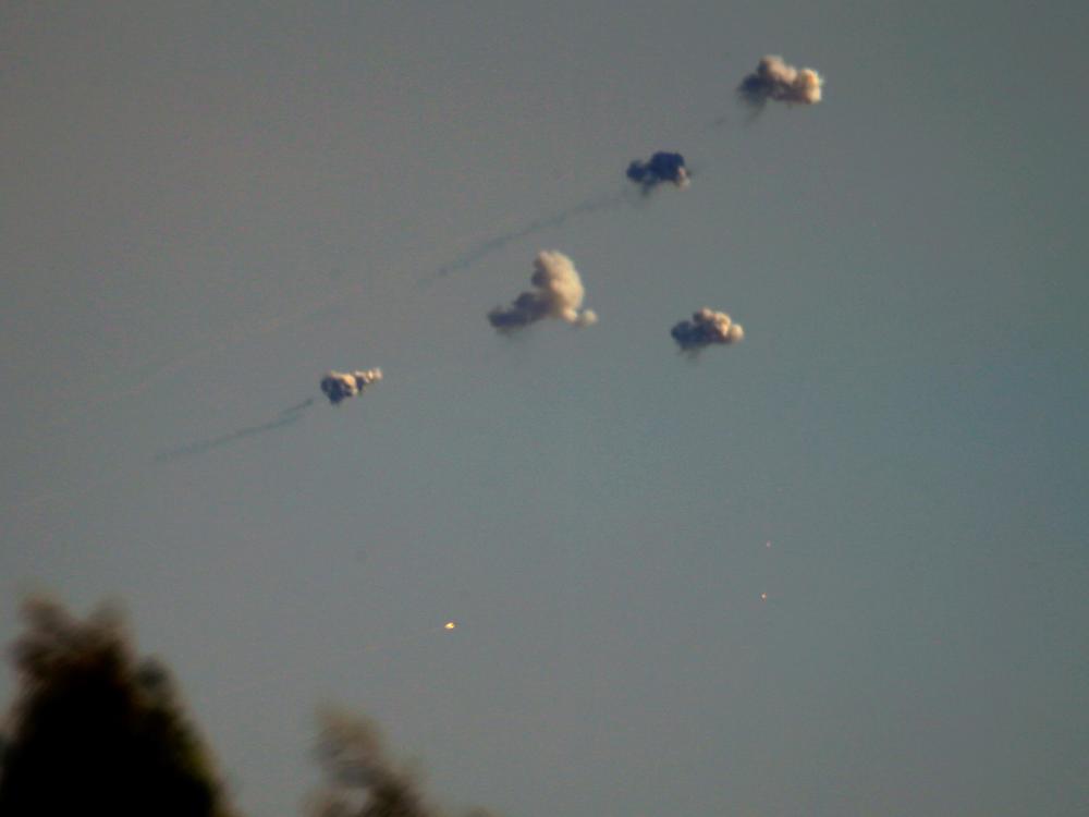 Iron Dome missiles intercept Hezbollah rockets over Lebanon in June. Since Oct. 7, Israel has been using interceptors faster than they can be produced, says Zvika Haimovich, a retired brigadier general who oversaw Israel's air defenses from 2015 to 2018.
