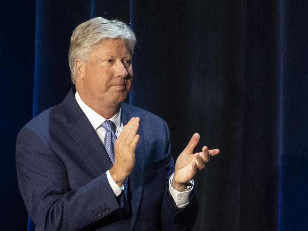 Pastor Robert Morris applauds during a roundtable discussion at Gateway Church in Dallas on June 11, 2020. A statement issued on Tuesday, June 18, 2024, said that Morris has resigned after a woman said he had abused her on multiple occasions in the 1980s, beginning when she was 12.