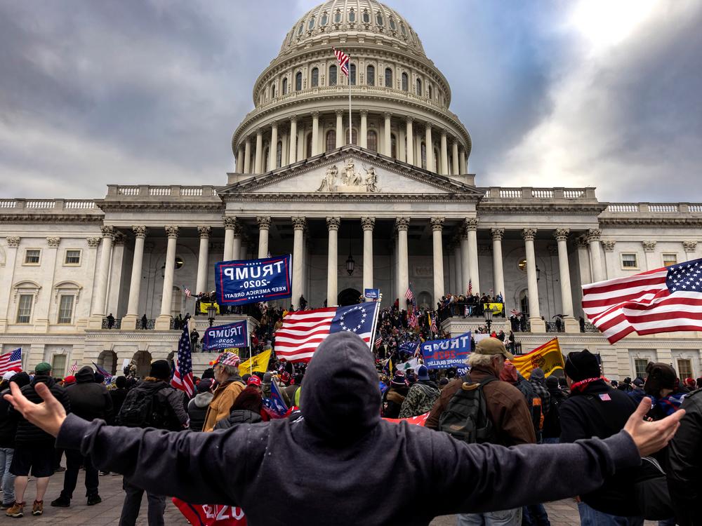 Pro-Trump protesters gather in front of the U.S. Capitol Building on Jan. 6, 2021 in Washington, D.C. Trump supporters gathered in the nation's capital to protest the ratification of President-elect Joe Biden's Electoral College victory over President Trump in the 2020 election. 