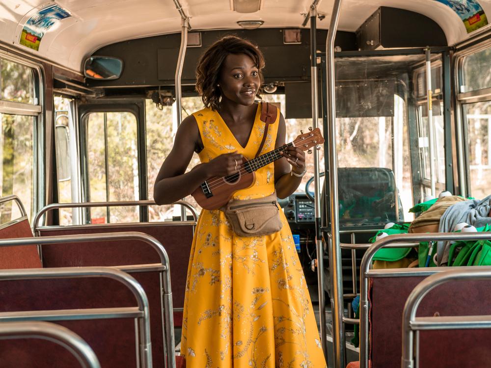 Lupita Nyong'o in the 2019 zombie comedy <em>Little Monsters</em>.