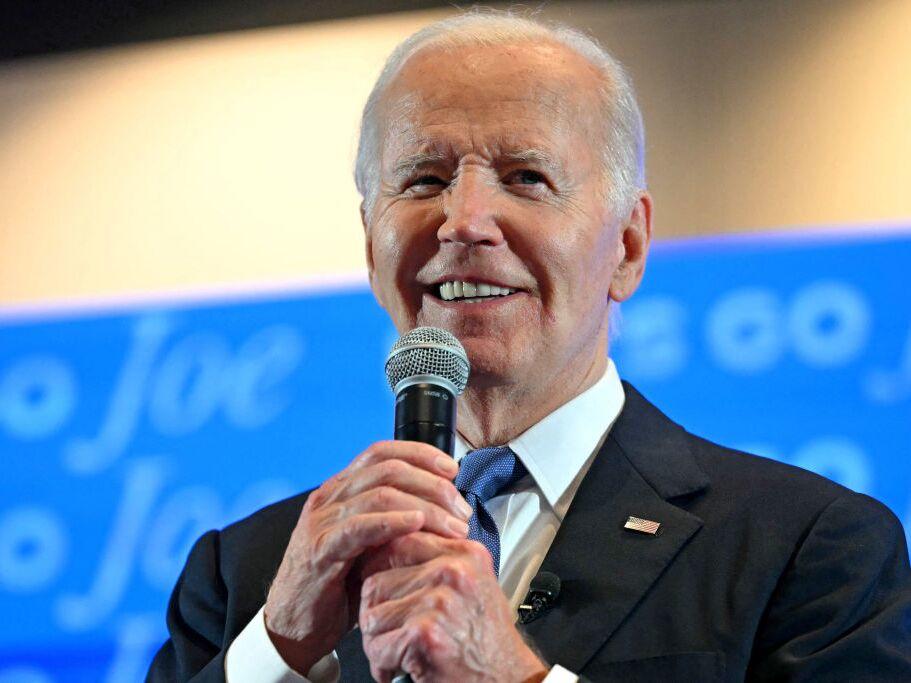 President Biden, seen here at a watch party in Atlanta, Ga. on June 27, told campaign staffers on Wednesday that he is staying in the presidential race.