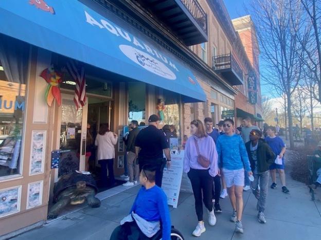 As excitement built over Charlotte the stingray, people hoping to see the animal lined up for admission to her home aquarium in Hendersonville, N.C.