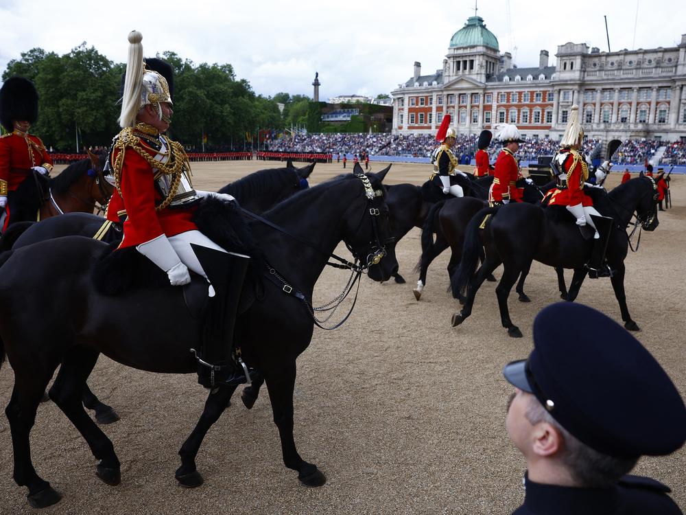 Members of the Life Guards, a division of the Household Cavalry in London, on June 8, 2024. Three military horses have been recovered after bolting through central London on Monday morning.