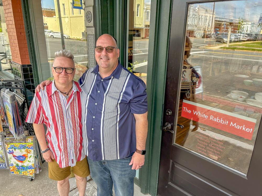  John and Robby Henson are the proprietors of White Rabbit Market in the historic county seat of Quincy, Fla. A local Presbyterian pastor married them here last year.
