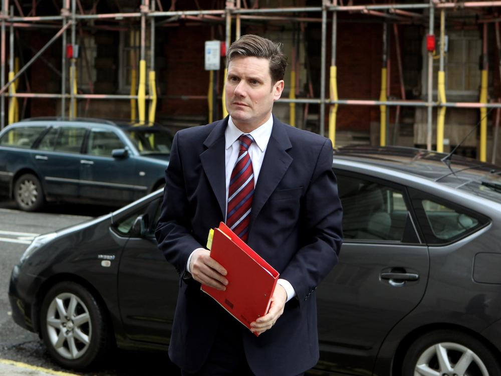 Then-director of public prosecutions, Keir Starmer, arrives at a radio studio on Feb, 25, 2010, in London.
