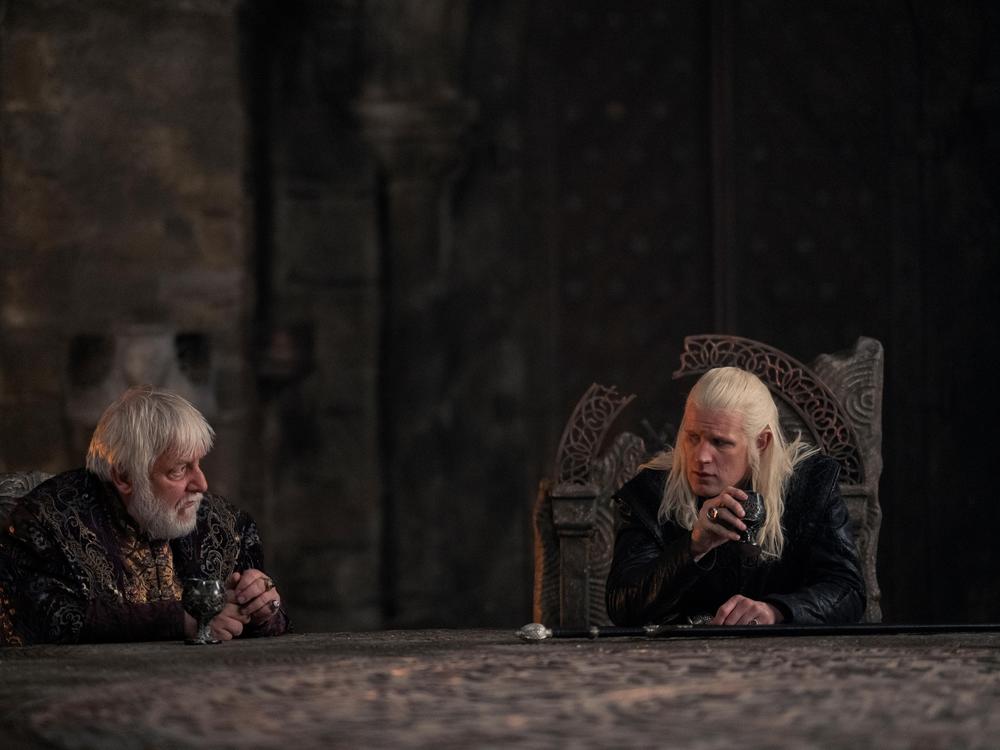  Ser Simon Strong (Sir Simon Russell Beale) and Daemon (Matt Smith). 