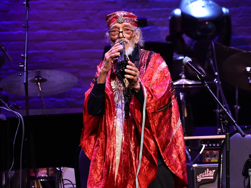 Marshall Allen, who will be included in the class of Jazz Masters awarded by the NEA next year, performs onstage at the 2024 A Great Night In Harlem Gala at the Apollo Theater in New York City in March.