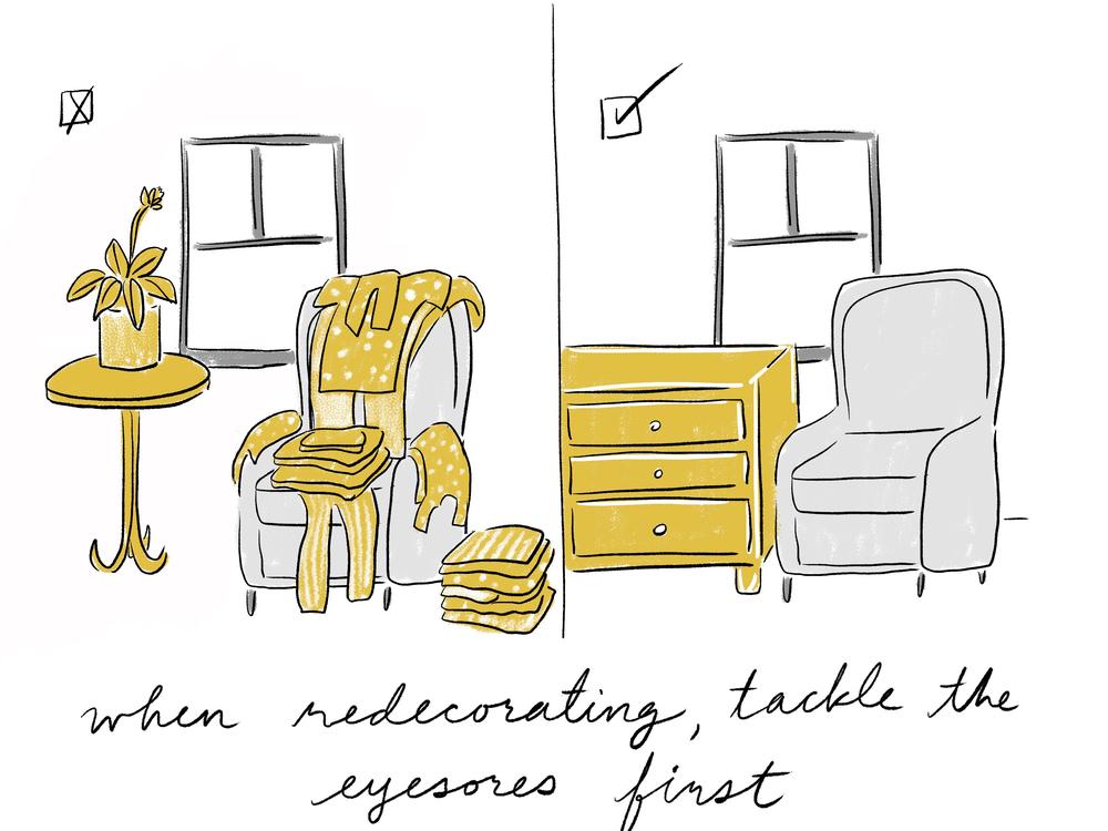 Before decorating a space, 