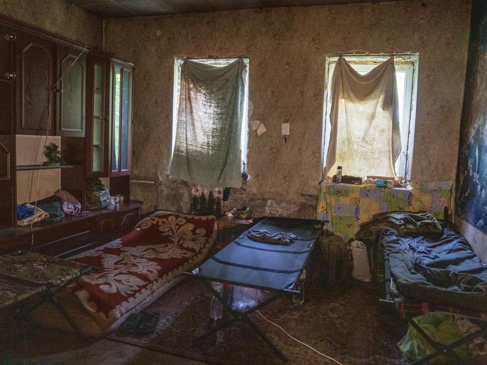 Scenes inside the command center for an artillery unit of the 57th brigade in the Kharkiv region on May 29.