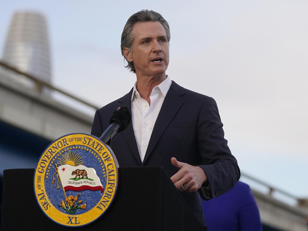 California Gov. Gavin Newsom speaks during an event in San Francisco on Nov. 9, 2023. 