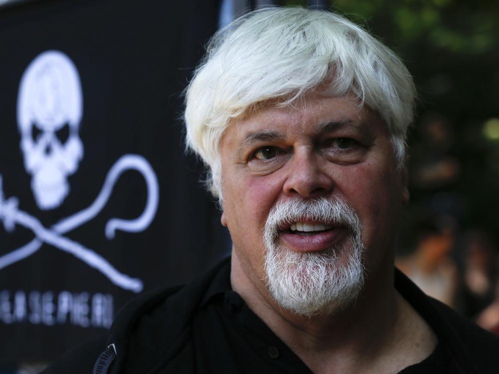 Paul Watson, then founder and President of the animal rights and environmental Sea Shepherd Conservation, attends a demonstration against the Costa Rican government near Germany's presidential residence during a visit of Costa Rica's president in Berlin in May 2012. Greenland police said they arrested Watson on Sunday on an international arrest warrant issued by Japan.