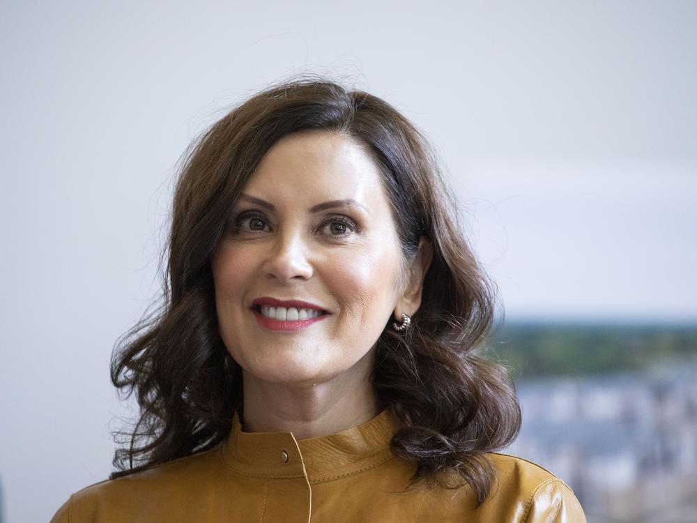Michigan Governor Gretchen Whitmer announces new economic development projects at an event on October 5, 2022 in Grand Rapids, Michigan. 