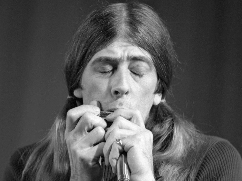 British Blues pioneer John Mayall performs with this band the Bluesbreakers at the Deutsche Museum in Munich, West Germany, on Jan. 21, 1970.