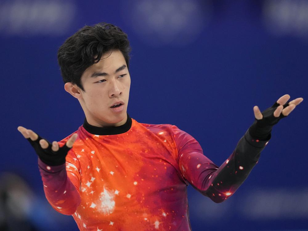 Nathan Chen competes in the men's free skate program during the figure skating event at the 2022 Winter Olympics, Thursday, Feb. 10, 2022, in Beijing. The U.S. team will finally be awarded its long-delayed gold medal at a ceremony on Paris.