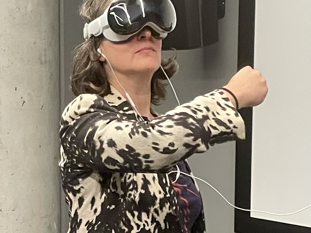 NPR correspondent Chloe Veltman tries <em>What If...? An Immersive Story</em> at ILM Immersive's headquarters in San Francisco. 