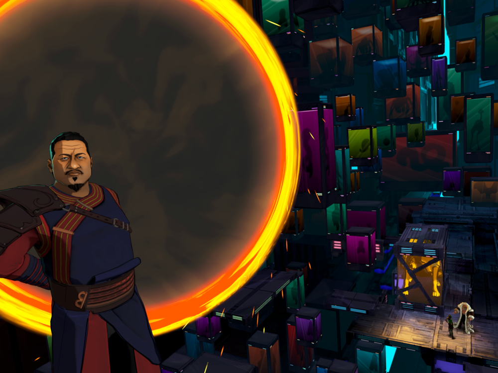 A screenshot from <em>What If...? — An Immersive Story</em>.