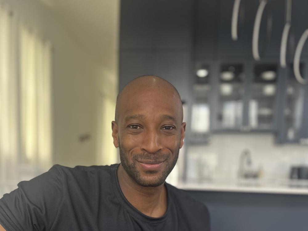 DJ Johnson, the owner of Baldwin & Co., in the apartment reserved for visiting writers that's located above the bookstore.