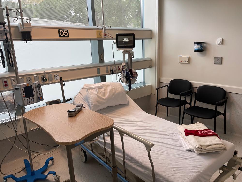 A room in Glen Cove Hospital's geriatric emergency department has natural light, space to move around and chairs for family members.  