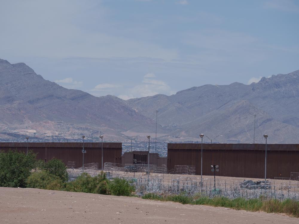 An area on the border where migrants had been crossing to claim asylum is seen void of people on a recent hot day in Ciudad Juárez, Chihuahua state, Mexico.  