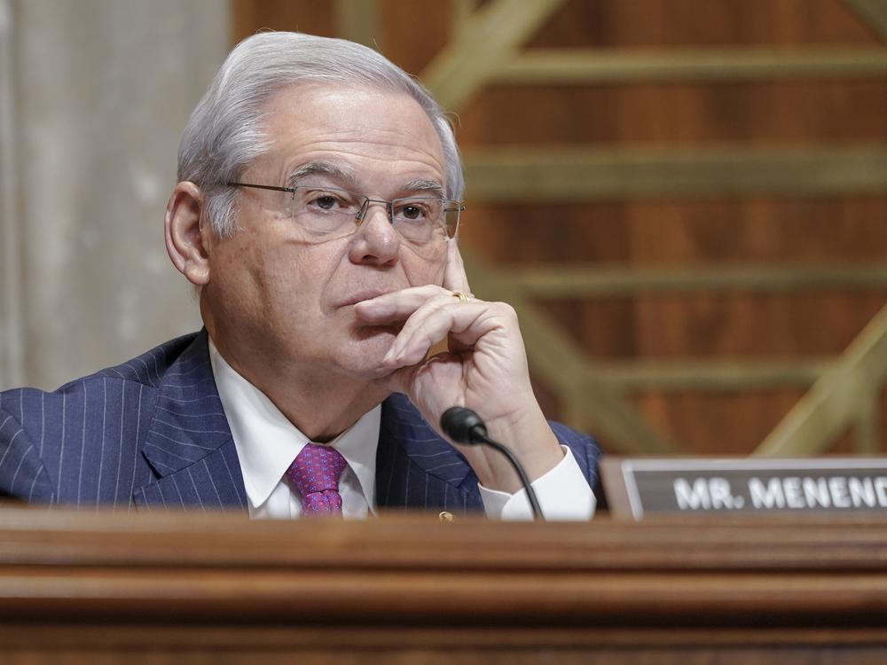 Sen. Bob Menendez, D-N.J., listens during a Senate Foreign Relations Committee, Dec. 7, 2023, in Washington.