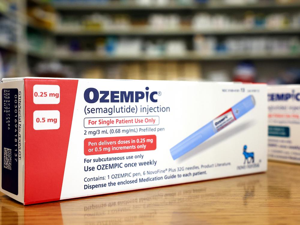 In this photo illustration, boxes of the diabetes drug Ozempic rest on a pharmacy counter on April 17, 2023, in Los Angeles. Ozempic was originally approved by the Food and Drug Administration to treat people with Type 2 diabetes, and it's now also used by many people to lose weight.