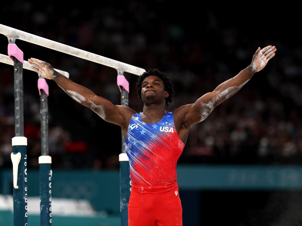 Frederick Richard, who helped the U.S. win a gymnastics team medal earlier in the week, struggled at times during Wednesday's individual all-around final at the Olympic Games in Paris. 