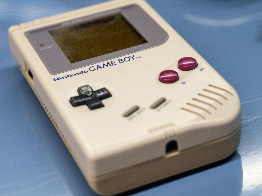 The handheld video game console Game Boy manufactured by Nintendo in 1989.