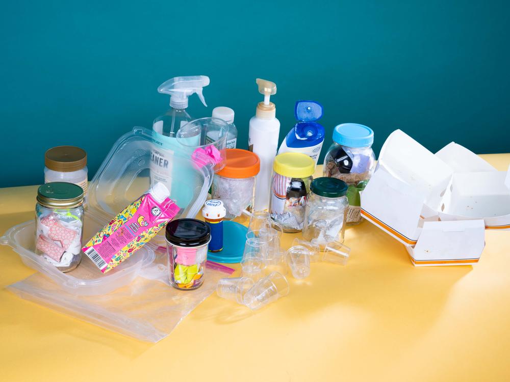 Despite avoiding plastic for a week, an NPR producer produced about 102 pieces of plastic or mixed-material waste. 