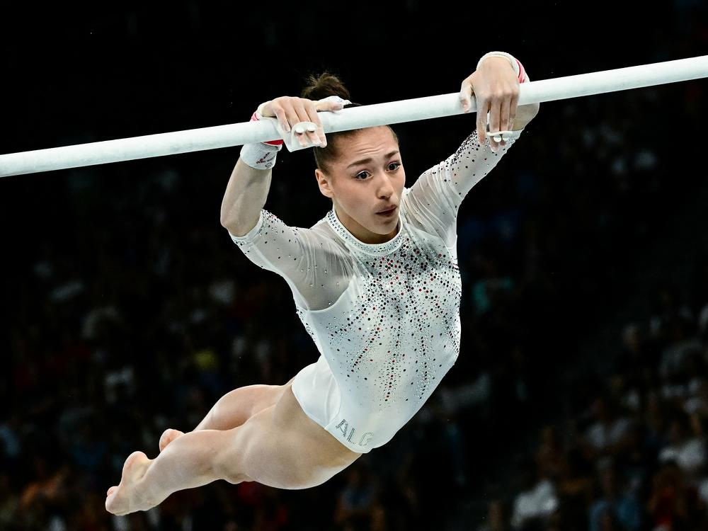 Algeria's Kaylia Nemour won gold in the women's gymnastics uneven bars final Sunday at the Paris Olympics. It was the first ever gymnastics medal for an African country at an Olympics. China's Qiu Qiyuan took silver and USA's Suni Lee won bronze.