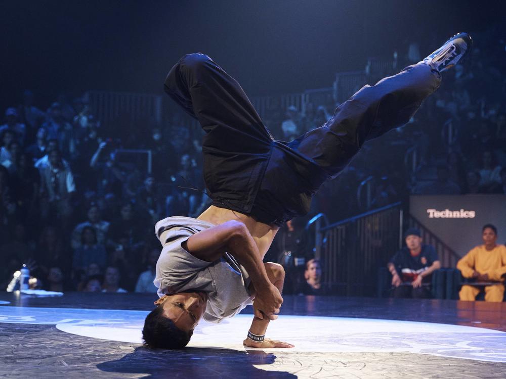 Victor Montalvo, also known as B-Boy Victor, of the U.S., competes in the B-boy Red Bull BC One World Final at Hammerstein Ballroom in 2022, in Manhattan, N.Y. The International Olympic Committee announced two years ago that breaking would become an official Olympic sport.