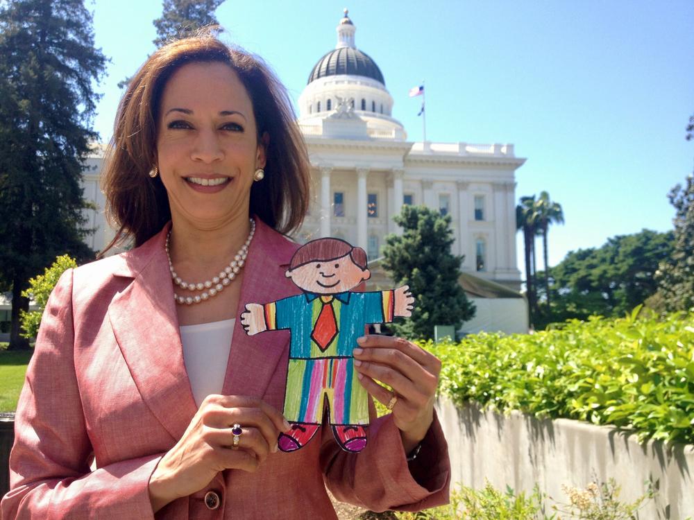 As California attorney general, Kamala Harris posed in front of the California state capital building in Sacramento in 2013 with a 