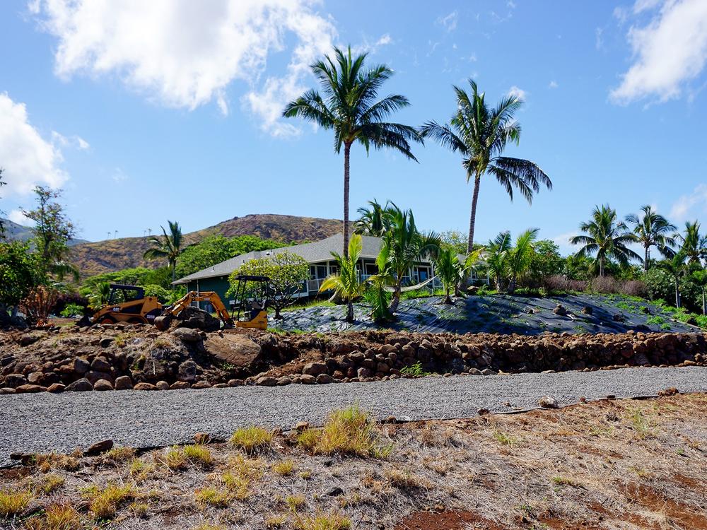 After the tragedy in Lahaina, some Maui residents are creating buffers around their homes, cutting back grasses and creating defensible space with non-flammable materials. 