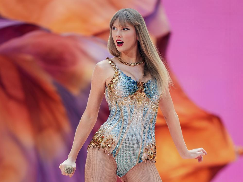 Taylor Swift performs at Wembley Stadium as part of her Eras Tour on Friday, June 21, in London.