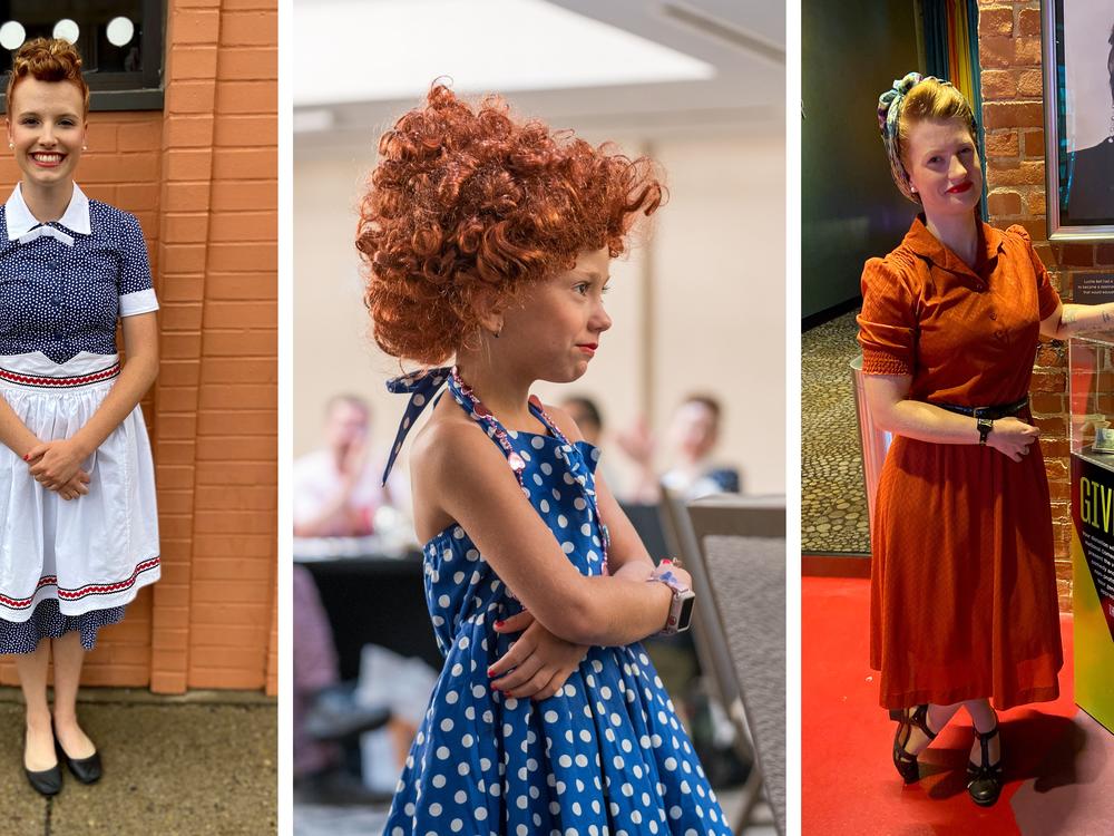  Fans dressed up as Lucille Ball at the Lucille Ball Comedy Festival in Jamestown, N.Y., in 2024.