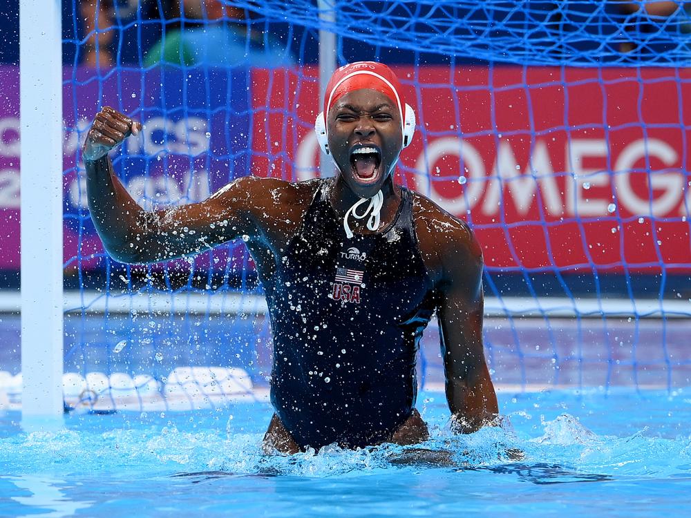 Johnson at the World Aquatics Championships in Doha, Qatar, in February.