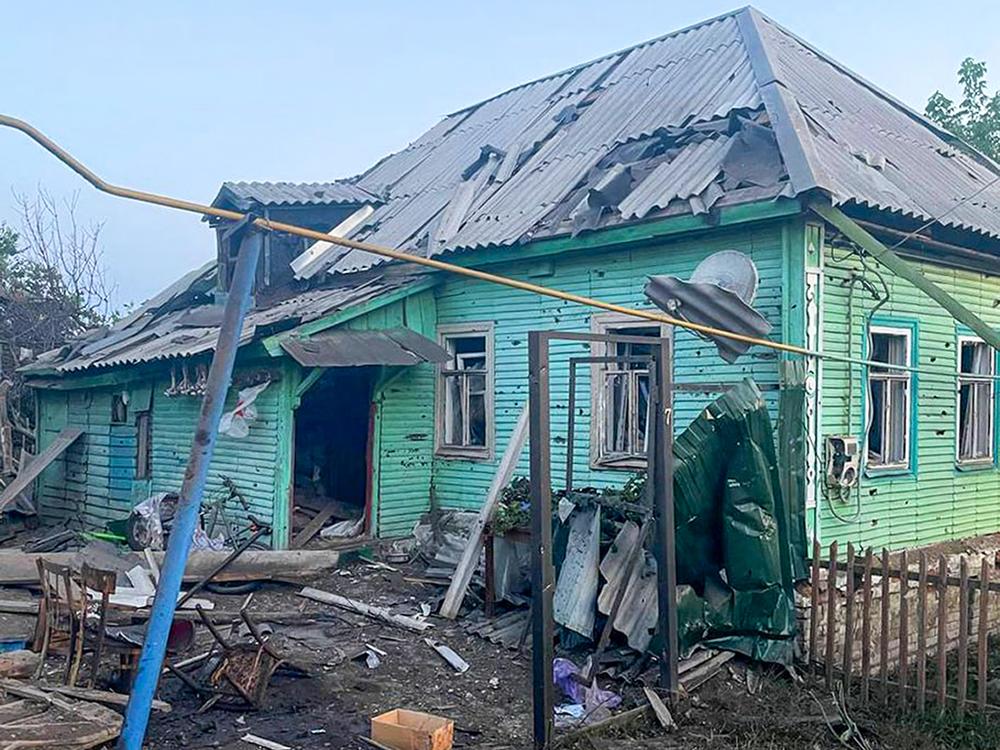 As Ukrainian forces staged an incursion into western Russia, this house was damaged in the town of Sudzha. The photo was released by the acting governor of Kursk region, Alexei Smirnov, on his Telegram channel on Tuesday. Russian military officials say some 1,000 Ukrainian troops have entered Russia.