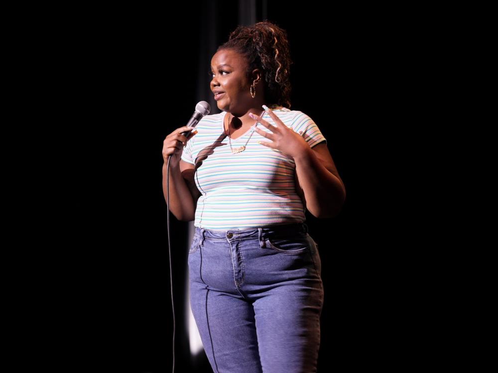  Nicole Byer performs at the Lucille Ball Comedy Festival in August 2024.