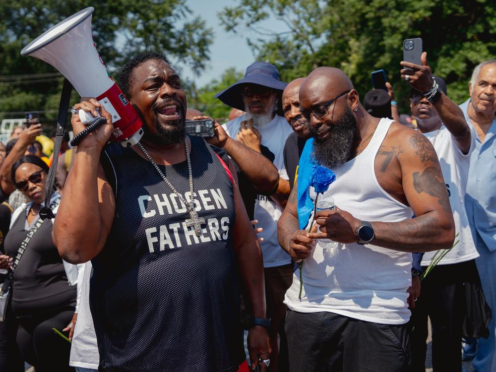 Andrew Joseph, 50, of Tampa Fla., reflects on Michael Brown Jr.’s death alongside his father Michael Brown Sr.