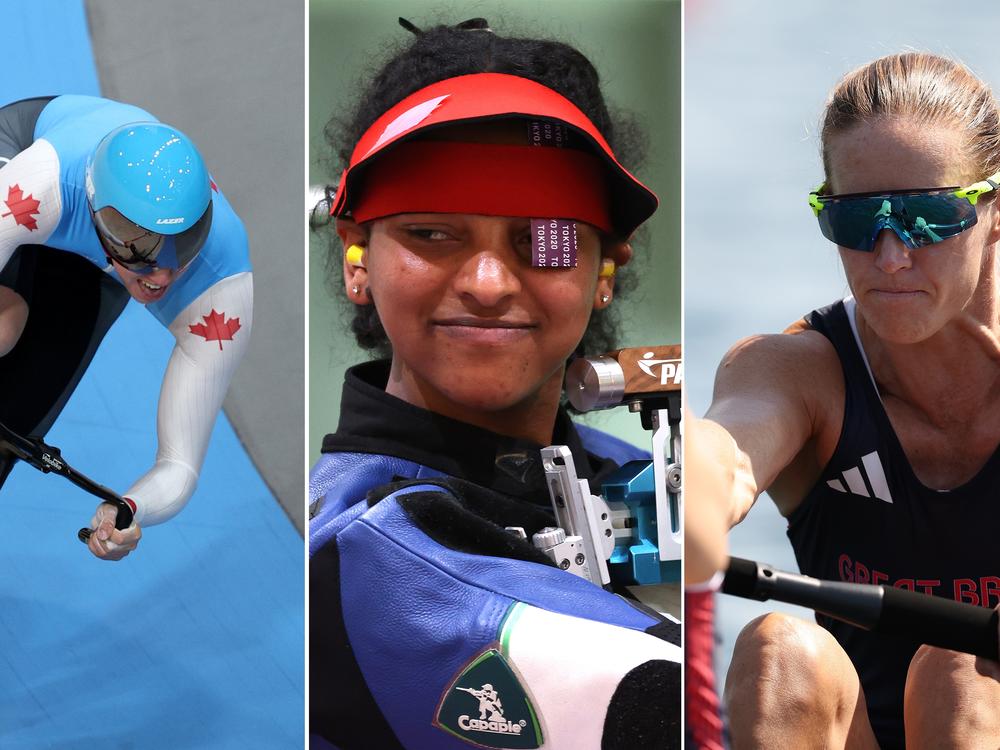 Athletes of every sport prove it’s never too late to uncover your fitness potential. Left to Right: Canadian track cyclist Kelsey Mitchell, IOC Refugee Team sport shooter Luna Solomon and British rower Helen Glover all competed in the 2024 Paris Olympics. They did not discover their sport until their 20s.